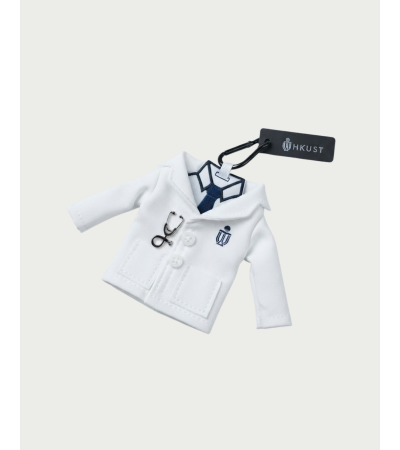 Mini doctor gown with stethoscope costume key holder